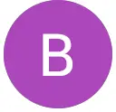 Witte letter B op paarse cirkel
